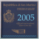 2005 Set Ufficiale 9 Pezzi Con 5 € In Argento San Marino